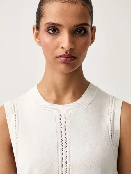 Calvin Klein top női viszkózzal bézs
