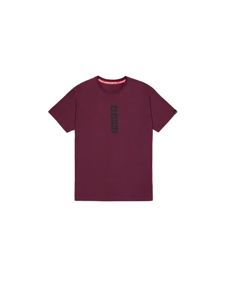 ALPHA INDUSTRIES Tricou Alpha Puff roșu cireș negru