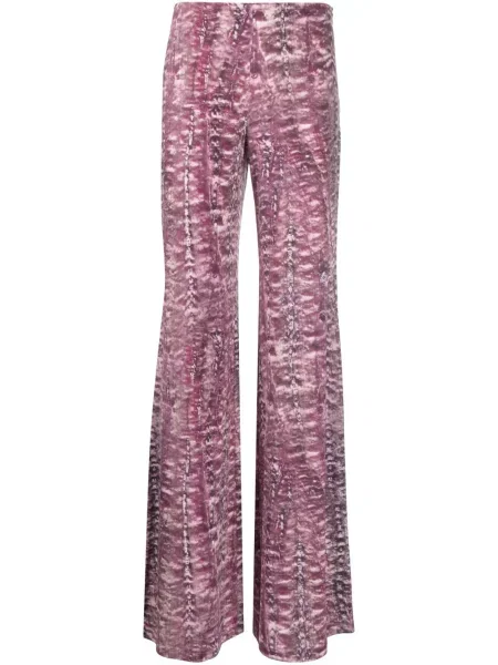 Pantaloni Alberta Ferretti cu imagine roz