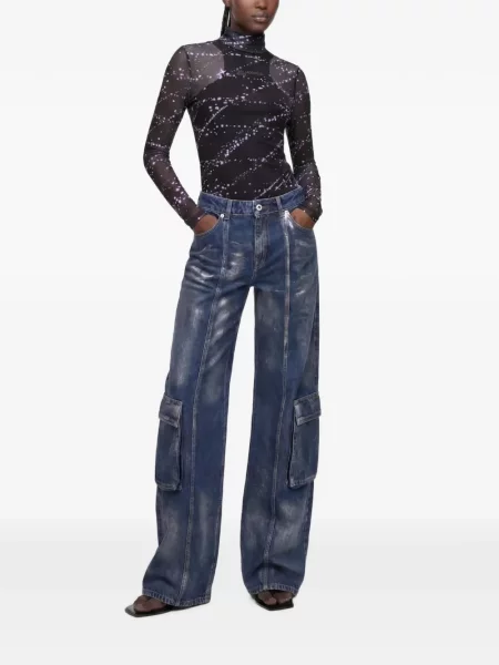 Παντελόνι cargo Karl Lagerfeld Jeans μπλε
