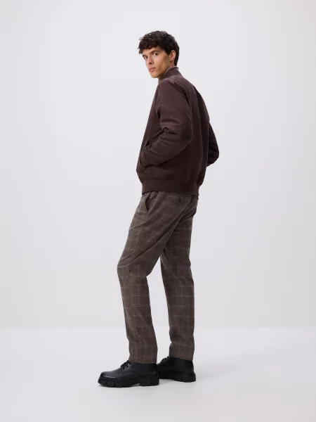 Замшевый бомбер Reserved коричневый