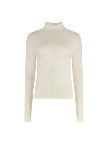 Sweter z golfem Sablyn do golfa beżowy