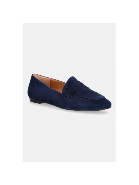 Billi Bi mokasyny zamszowe Blue suede niebieskie