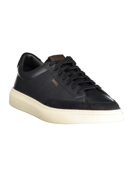Sneakersy Boss skórzane niebieskie