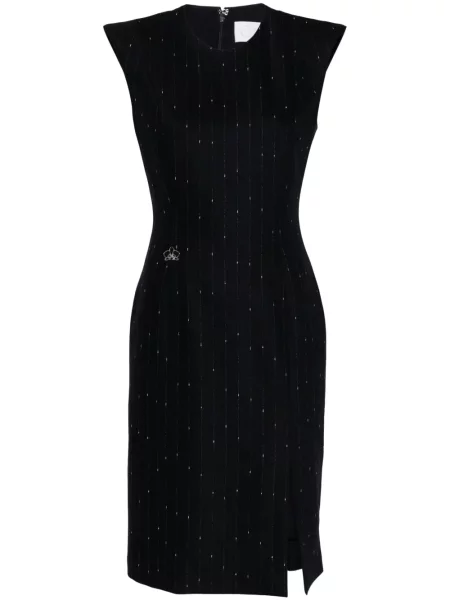 Rochie midi Genny cu dungi până la genunchi de costum albastru