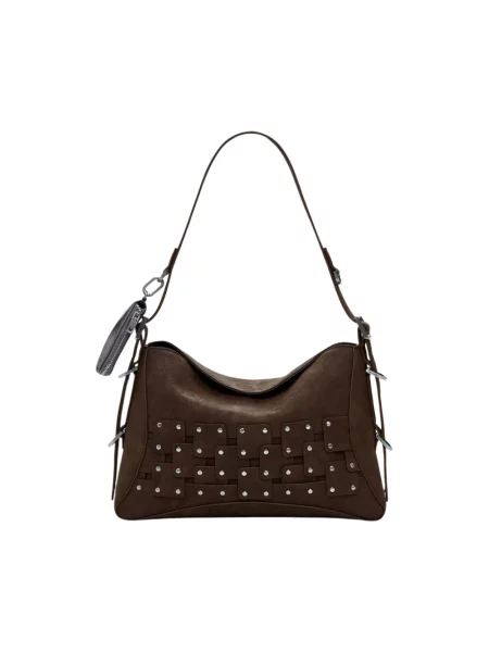 Desigual torebka NEW PATCH 2 CHOCO brązowy