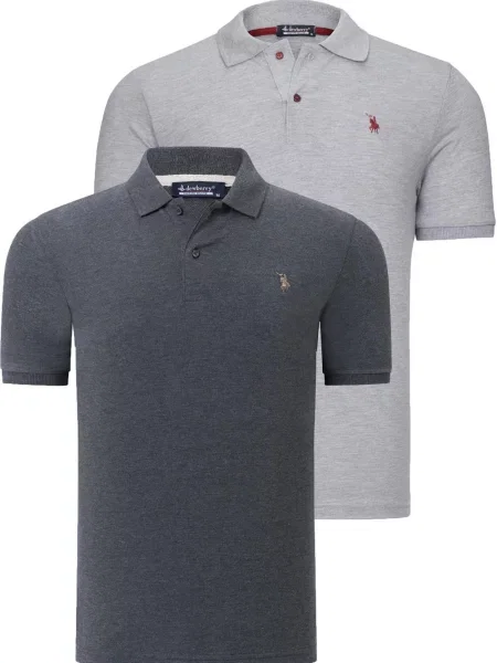 Tricou polo Dewberry gri