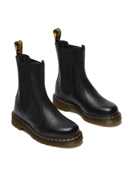 Botine chelsea Dr. Martens din piele cu toc plat negru