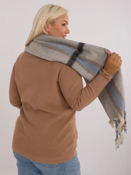 Szal Wool Fashion Italia szara