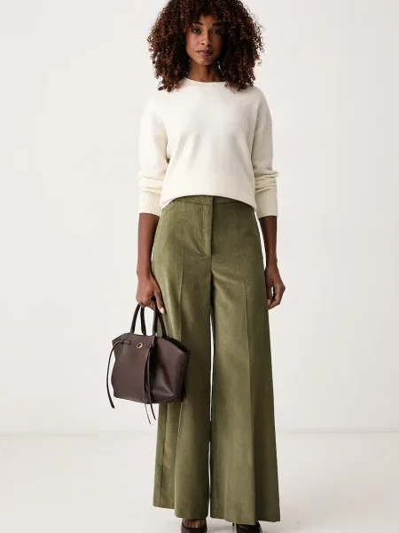 Max&Co. штани wide leg з бавовною CANE