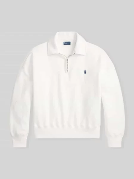 Sweter Polo Ralph Lauren z dekoltem w serek biały