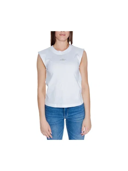 Jeansy Calvin Klein Jeans z krótkim rękawem niebieskie