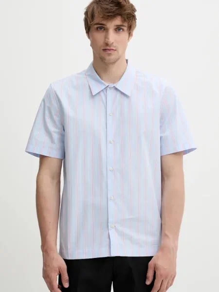 Won Hundred cămașă din cu guler clasic regular albastru