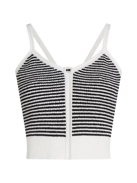Top Karl Lagerfeld cu dungi alb