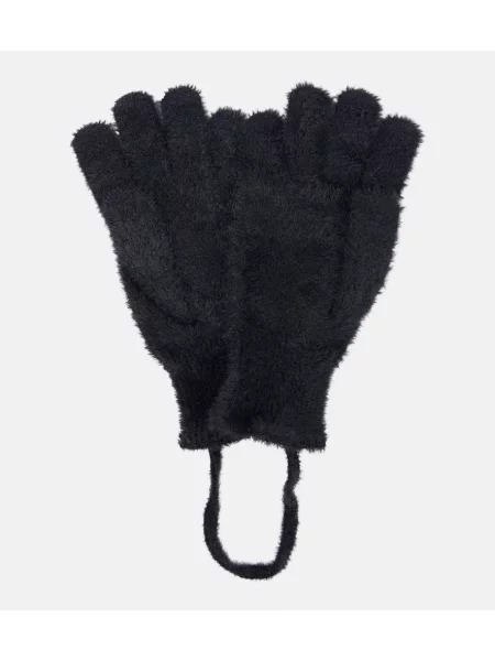 Volnene rokavice Balenciaga črna