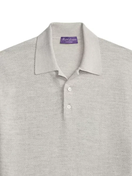 Pulover Ralph Lauren Purple Label cu model herringbone gri