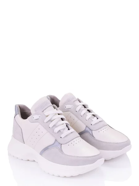 Кожаные кроссовки Derisan белые