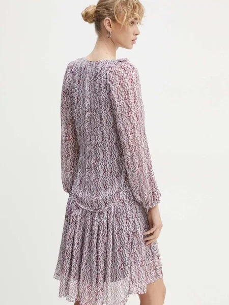 IRO rochie mini evazati roz