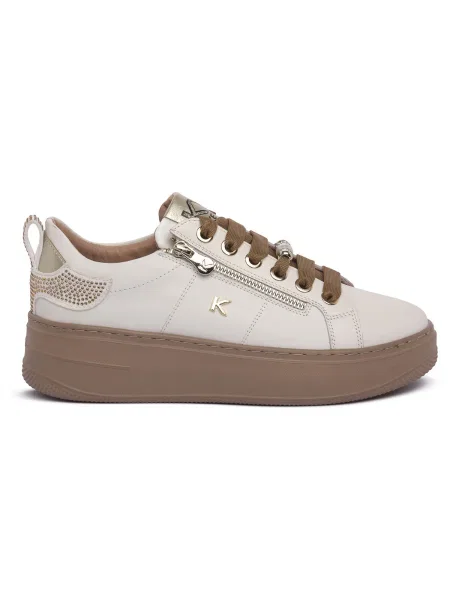 Pantofi Keys alb