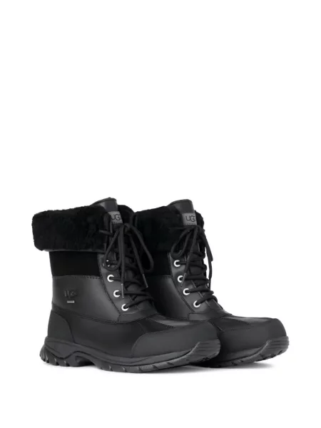 Cizme scurte Ugg cu șireturi din dantelă negru