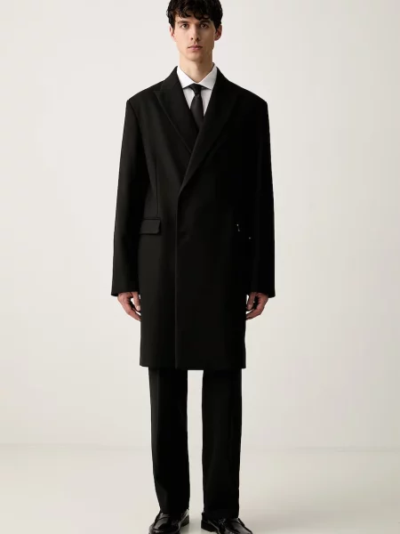 Versace Jeans Couture παλτό ανδρικό μαύρο