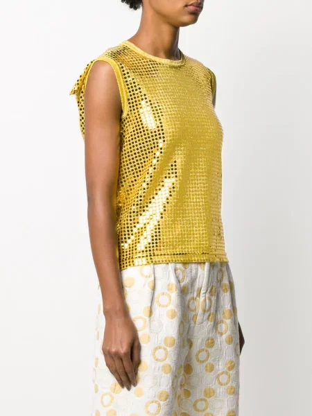 Puntíkatý top Comme Des Garçons Pre-owned žlutý