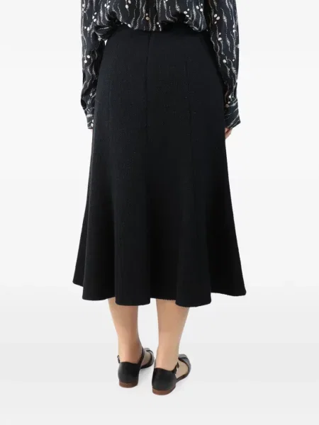 Fusta maxi Jason Wu din tweed negru