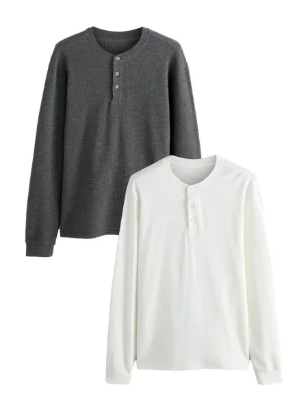 Next Tričko šedý melír bílá