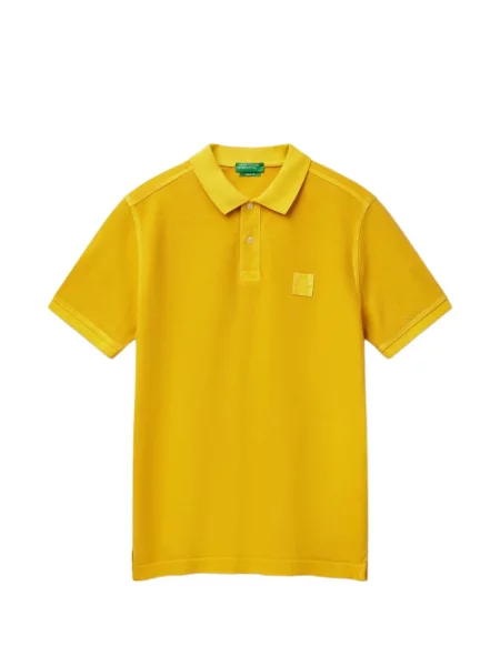 Tricou polo Benetton cu autograf galben