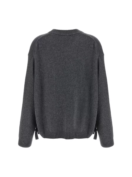 Sweter Ganni wełniany szary