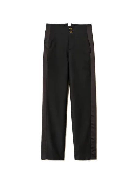 Pantaloni Twinset din satin negru