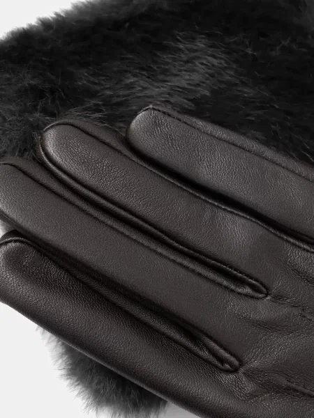 Кожаные перчатки Answear.lab коричневые