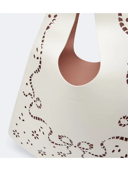 Geantă shopper Simone Rocha din piele alb