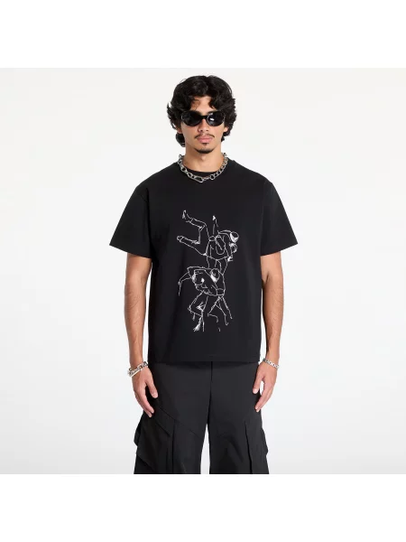 Tričko Heliot Emil s potiskem černé