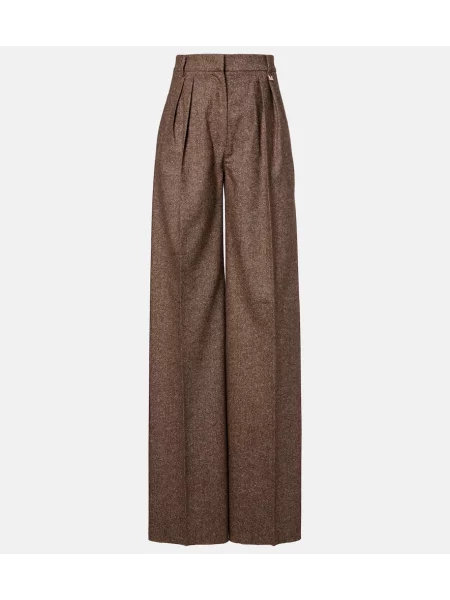 Pantaloni Max Mara de lână maro