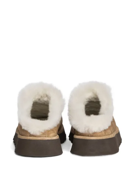 Papuci tip mules Zadig&voltaire cu broderie maro
