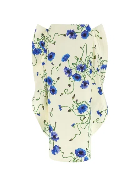 Fustă midi Stella Mccartney cu model floral cu volane