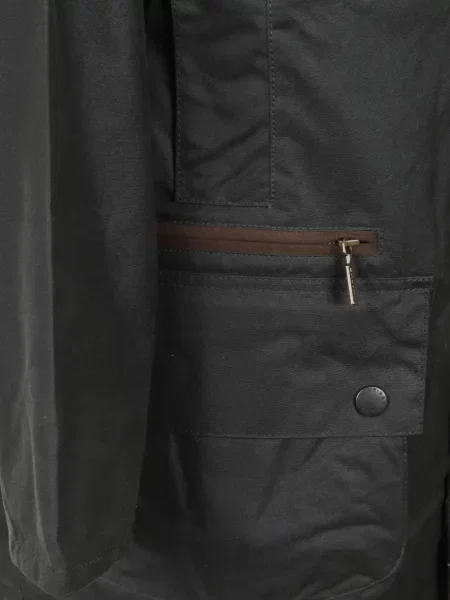 Gulerat palton Barbour de catifea cord verde