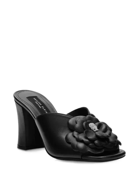 Sandale Philipp Plein cu model floral negru