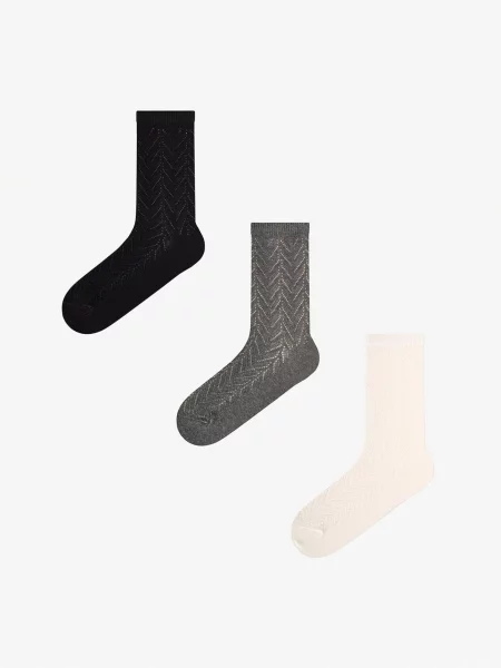 Penti Ponožky PENTI Geflochtene Colosio Lochmuster Paar Socken mix barev