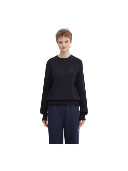 Lacoste sweter wełniany niebieski