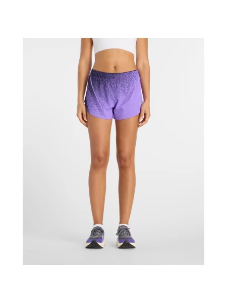 Spodenki New Balance RC Ultra Light Printed Short lila S czarne