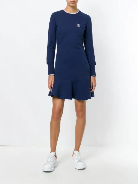 Rochie Kenzo cu dungi de tigru albastru