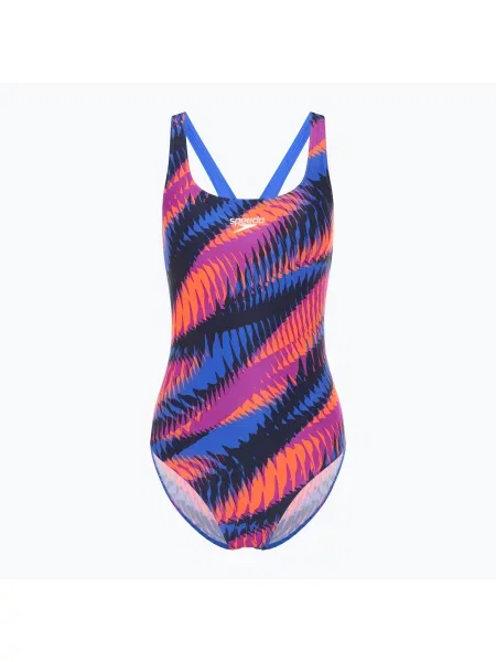 Speedo дамски бански костюм от една част Allover Digital Powerback razor sharp/diva синьо