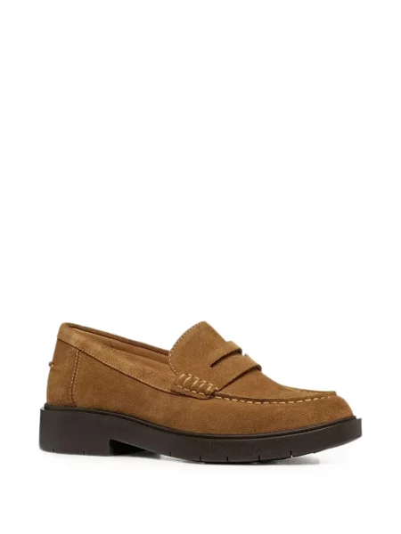 Pantofi loafer Geox din piele de căprioară maro
