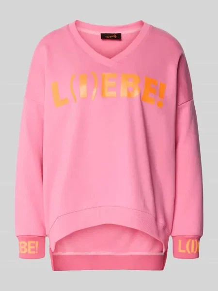 Bluza o kroju oversized z nadrukiem z napisem Miss Goodlife różowa
