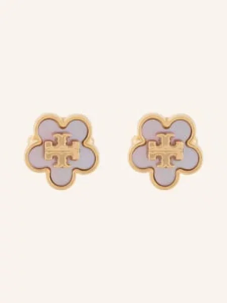 Tory Burch Náušnice Forget Me Not zlatá / světle růžová