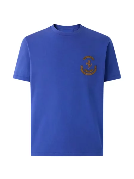 Tricou Ferrari cu decolteu rotund albastru