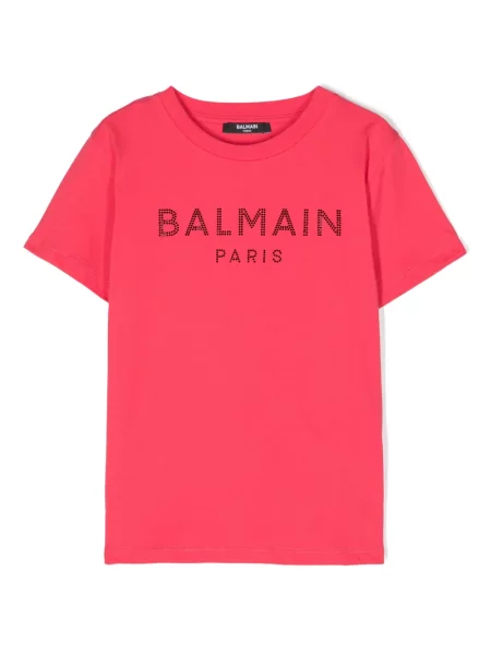 Koszulka dziecięca Balmain różowa