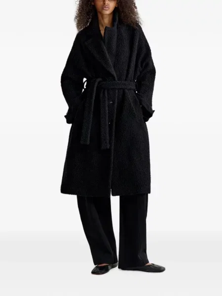 Cu centură palton Maison Kitsune negru